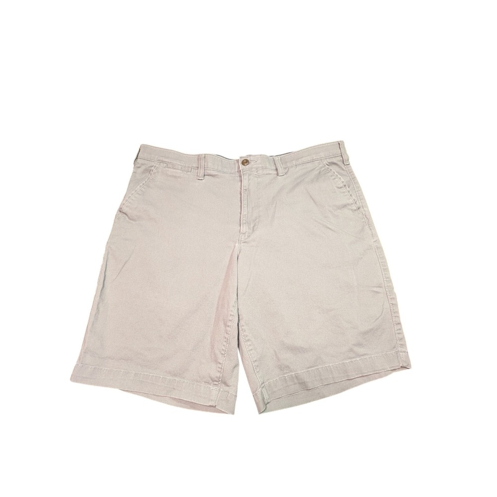 Sonoma Goods For Life Flexwear Mens Chino Shorts Grey Tan Size 40 Stretch Twill